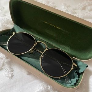 CRAP EYEWEAR: The Tuff Safari Brushed Gold & Crystal/Polarized Grey